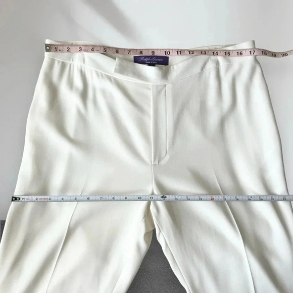 NEW Ralph Lauren Collection Seth Wool Crepe Tuxedo Pant in Lux Cream Size 14 - Picture 7 of 15